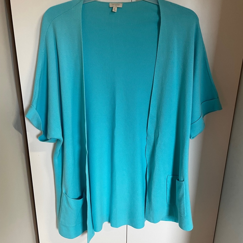 Talbots Teal Knit Cardigan